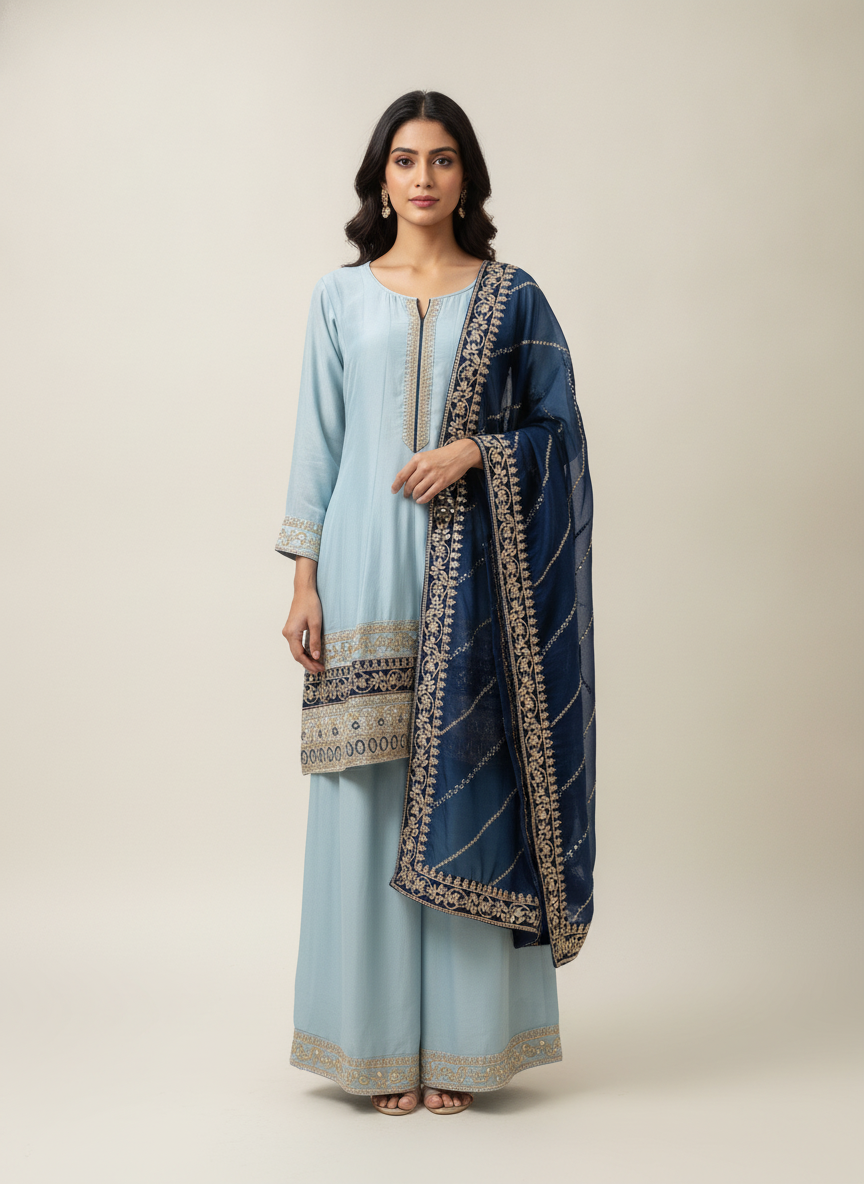LADIES CHURIDAR SHORT TOP L/S